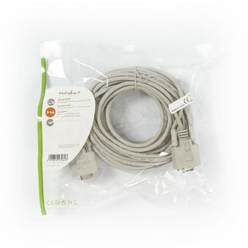 CCGP52010IV100 Seriële kabel | d-sub 9-pins male | d-sub 9-pins female | vernikkeld | 10.0 m | rond | pvc | iv Verpakking foto