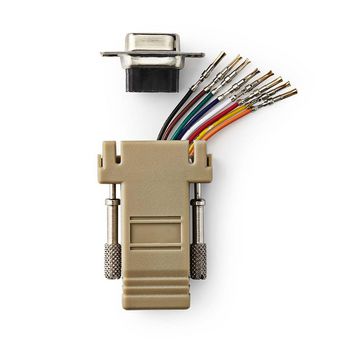 CCGP52820IV Seriële adapter | adapter | d-sub 9-pins female | rj45 female | vernikkeld | ivoor | envelop Product foto