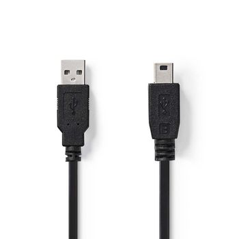 CCGP60300BK10 Usb-kabel | usb 2.0 | usb-a male | usb mini-b 5-pins male | 480 mbps | vernikkeld | 1.00 m | rond | 