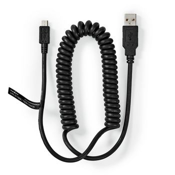 CCGP60540BK20 Usb-kabel | usb 2.0 | usb-a male | usb micro-b male | 480 mbps | vernikkeld | 2.00 m | gekruld | pvc Inhoud verpakking foto