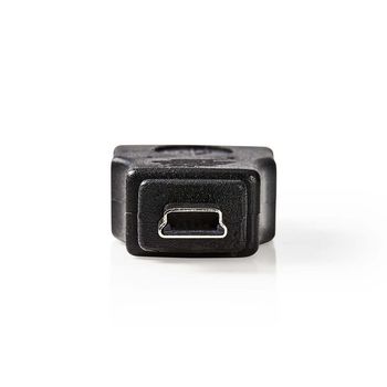 CCGP60902BK Usb micro-b adapter | usb 2.0 | mini 5-pin male | usb-a female | 480 mbps | vernikkeld | pvc | zwart Product foto