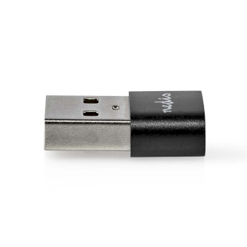 CCGB60920BK Usb-a adapter | usb 2.0 | usb-a male | usb-c™ female | 480 mbps | rond | vernikkeld | zwart |  Product foto