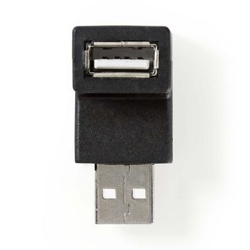 CCGP60930BK Usb-a adapter | usb 2.0 | usb-a male | usb-a female | 480 mbps | rond | vernikkeld | pvc | zwart | e