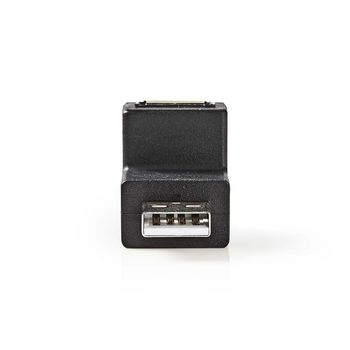 CCGB60940BK Usb-a adapter | usb 2.0 | usb-a male | usb-a female | 480 mbps | rond | vernikkeld | pvc | zwart | d