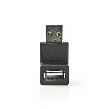 CCGB60940BK Usb-a adapter | usb 2.0 | usb-a male | usb-a female | 480 mbps | rond | vernikkeld | pvc | zwart | d Product foto