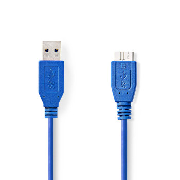 CCGP61500BU05 Usb-kabel | usb 3.2 gen 1 | usb-a male | usb micro-b male | 5 gbps | vernikkeld | 0.50 m | rond | pv