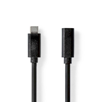 CCGP64010BK10 Usb-kabel | usb 3.2 gen 1 | usb-c™ male | usb-c™ female | 5 gbps | vernikkeld | 1.00 m | Product foto