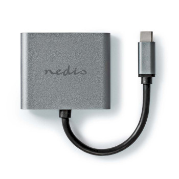CCGP64670BK01 Usb multi-port adapter | 2-in-1 | usb 3.2 gen 1 | usb-c™ male | 2x hdmi™ | 0.10 m | rond Product foto