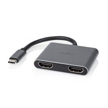 CCGP64670BK01 Usb multi-port adapter | usb 3.2 gen 1 | usb-c™ male | 2x hdmi™ | 0.10 m | rond | vernik Product foto