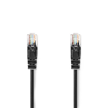 CCGP85100BK100 Cat5e-kabel | utp | rj45 male | rj45 male | 10.0 m | rond | pvc | zwart | polybag