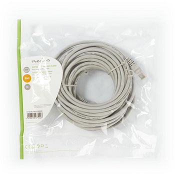 CCGP85100GY100 Cat5e-kabel | u/utp | rj45 male | rj45 male | 10.0 m | rond | pvc | grijs | polybag Verpakking foto