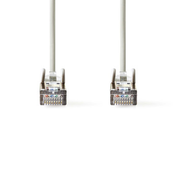 CCGL85121GY15 Cat5e netwerkkabel | sf/utp | rj45 male | rj45 male | 1.50 m | rond | pvc | grijs | label Product foto