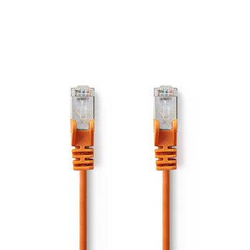 CCGP85121OG025 Cat5e-kabel | sf/utp | rj45 male | rj45 male | 0.30 m | rond | pvc | oranje | polybag