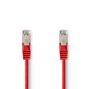 CCGP85121RD025 Cat5e-kabel | sf/utp | rj45 male | rj45 male | 0.30 m | rond | pvc | rood | polybag