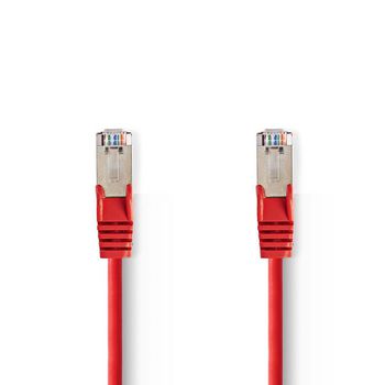 CCGP85121RD150 Cat5e netwerkkabel | sf/utp | rj45 male | rj45 male | 15.0 m | rond | pvc | rood | polybag