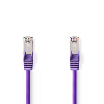 CCGP85121VT025 Cat5e-kabel | sf/utp | rj45 male | rj45 male | 0.30 m | rond | pvc | violet | polybag