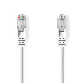 CCGP85121WT15 Cat5e netwerkkabel | sf/utp | rj45 male | rj45 male | 1.50 m | rond | pvc | wit | envelop