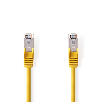 CCGP85121YE025 Cat5e-kabel | sf/utp | rj45 (8p8c) male | rj45 (8p8c) male | 0.30 m | rond | pvc | geel | polybag