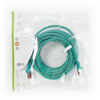 CCGP85221GN75 Cat6 netwerkkabel | rj45 male | rj45 male | s/ftp | 7.50 m | rond | lszh | groen | polybag Verpakking foto