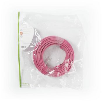 CCGP85221PK150 Cat6 netwerkkabel | rj45 male | rj45 male | s/ftp | 15.0 m | rond | lszh | roze | polybag Verpakking foto