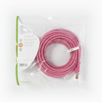 CCGP85221PK75 Cat6 netwerkkabel | rj45 male | rj45 male | s/ftp | 7.50 m | rond | lszh | roze | polybag Verpakking foto