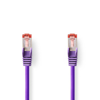 CCGP85221VT015 Cat6-kabel | rj45 male | rj45 male | s/ftp | 0.20 m | rond | lszh | violet | polybag