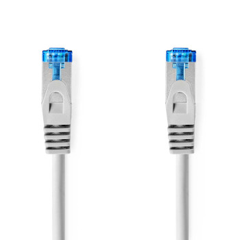 CCGP85330GY05 Cat6a netwerkkabel | s/ftp | rj45 male | rj45 male | 0.50 m | snagless | rond | lszh | grijs | envel