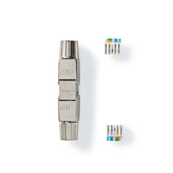 CCGB89020ME Netwerkkoppeling | cat7 | afgeschermd | rj45 female | rj45 female | recht | metaal | doos Inhoud verpakking foto