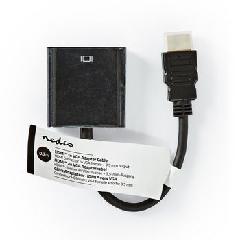 CCGT34900BK02 Hdmi™ kabel | hdmi™ connector | vga female 15p | 1080p | vernikkeld | 0.20 m | recht | p  foto