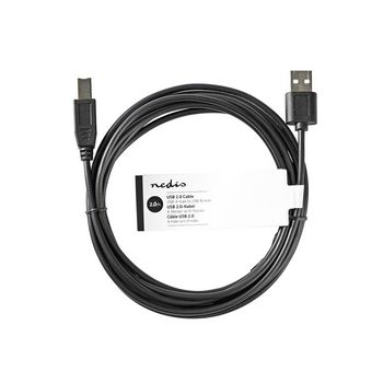 CCGT60100BK20 Usb-kabel | usb 2.0 | usb-a male | usb-b male | 7.5 w | 480 mbps | vernikkeld | 2.00 m | rond | pvc  Verpakking foto