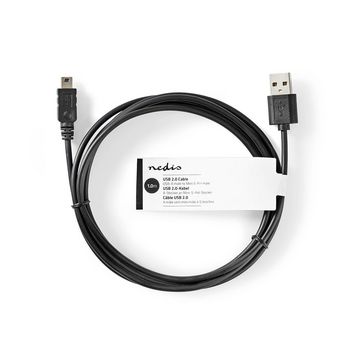 CCGT60300BK10 Usb-kabel | usb 2.0 | usb-a male | usb mini-b 5-pins male | 7.5 w | 480 mbps | vernikkeld | 1.00 m | Verpakking foto