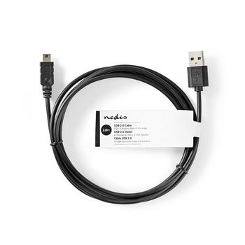 CCGT60300BK20 Usb-kabel | usb 2.0 | usb-a male | usb mini-b 5-pins male | 5.5 w | 480 mbps | vernikkeld | 2.00 m | Verpakking foto