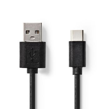 CCGT60600BK10 Usb-kabel | usb 2.0 | usb-a male | usb-c™ male | 2.5 w | 480 mbps | vernikkeld | 1.00 m | rond