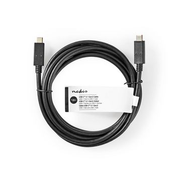 CCGT64750BK10 Usb-kabel | usb 3.2 gen 2 | usb-c™ male | usb-c™ male | 15 w | 10 gbps | vernikkeld | 1.  foto