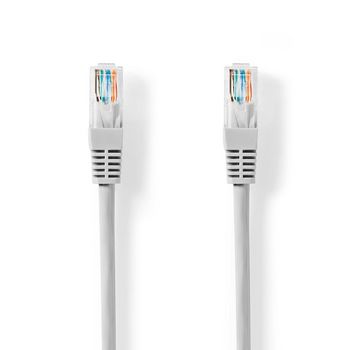 CCGT85100GY100 Cat5e netwerkkabel | u/utp | rj45 male | rj45 male | 10.0 m | rond | pvc | grijs | label