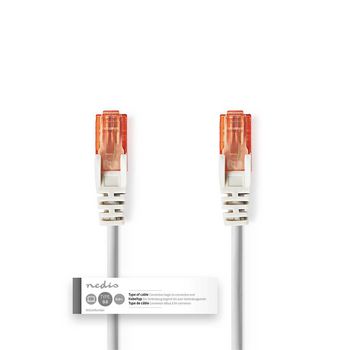 CCGT85200GY15 Cat6-kabel | rj45 (8p8c) male | rj45 (8p8c) male | utp | 1.50 m | rond | pvc | grijs | label Verpakking foto