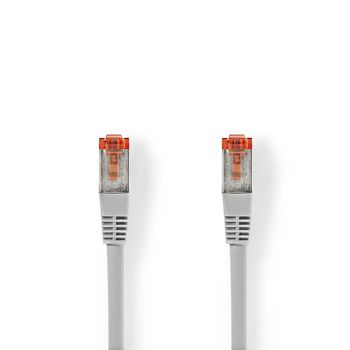 CCGT85210GY025 Cat6-kabel | rj45 (8p8c) male | rj45 (8p8c) male | f/utp | 0.30 m | rond | pvc | grijs | label