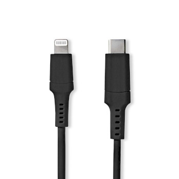 CCGW39650BK10 Lightning kabel | usb 2.0 | apple lightning 8-pins | usb-c™ male | 480 mbps | vernikkeld | 1.0 Product foto