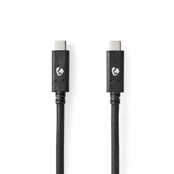 CCGW64700BK20 Usb-kabel | usb 3.2 gen 1 | usb-c™ male | usb-c™ male | 100 w | 5 gbps | vernikkeld | 2.