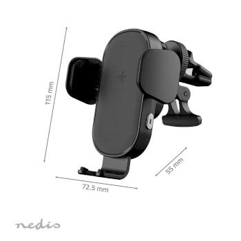 CCHAQ15W110BK Draadloze autolader | 7.5 / 10 / 15 w | 1.5 / 1.67 / 2 a | 1.00 m | fod / overstroom / oververhittin Product foto