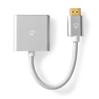 CCTB34900AL02 Vga-adapter | hdmi™ connector | vga female 15p | verguld | recht | aluminium | zilver | cover 