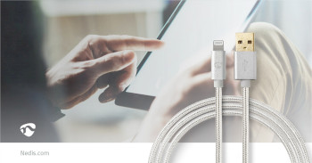 CCTB39300AL10 Lightning kabel | usb 2.0 | apple lightning 8-pins | usb-a male | 480 mbps | verguld | 1.00 m | rond Product foto