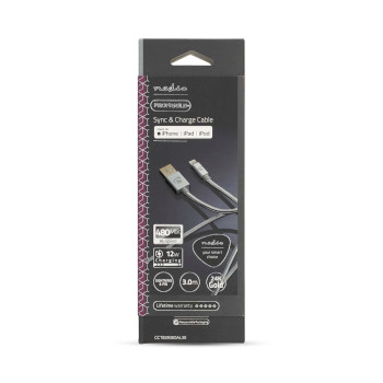 CCTB39300AL30 Lightning kabel | usb 2.0 | apple lightning 8-pins | usb-a male | 480 mbps | verguld | 3.00 m | rond Verpakking foto