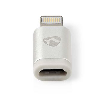 CCTB39901AL Lightning-adapter | apple lightning 8-pins | usb micro-b female | verguld | rond | aluminium Product foto