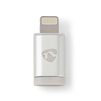 CCTB39901AL Lightning-adapter | apple lightning 8-pins | usb micro-b female | verguld | rond | aluminium Product foto