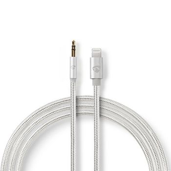 CCTB39940AL10 Lightning-adapter | apple lightning 8-pins | 3,5 mm male | verguld | 1.00 m | rond | nylon Product foto