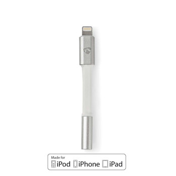 CCTB39950AL015 Lightning-adapter | apple lightning 8-pins | 3,5 mm female | verguld | 0.15 m | rond | aluminium