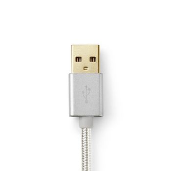 CCTB60000AL20 Usb-kabel | usb 2.0 | usb-a male | usb-a male | 10 w | 480 mbps | verguld | 2.00 m | rond | gevlocht Product foto