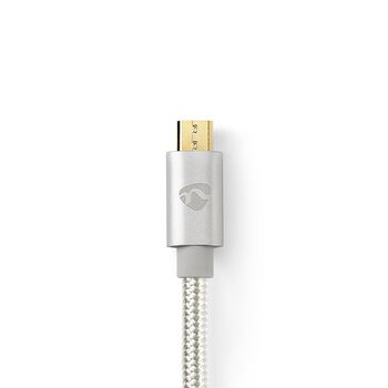 CCTB60500AL20 Usb-kabel | usb 2.0 | usb-a male | usb micro-b male | 15 w | 480 mbps | verguld | 2.00 m | rond | ge Product foto