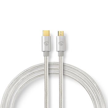 CCTB60650AL20 Usb-kabel | usb 2.0 | usb-c™ male | usb micro-b male | 10 w | 480 mbps | verguld | 2.00 m | ro